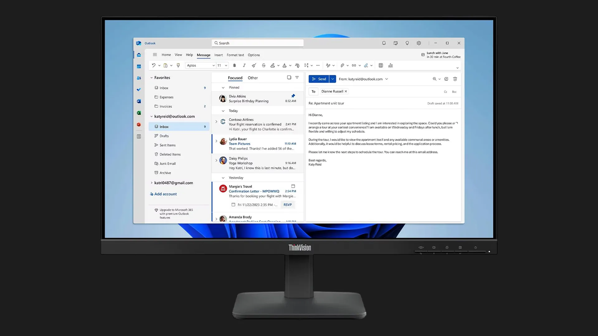 Монітор Lenovo 23.8" ThinkVision S24-4e IPS 100Hz 64B5KAT1UA (UA)