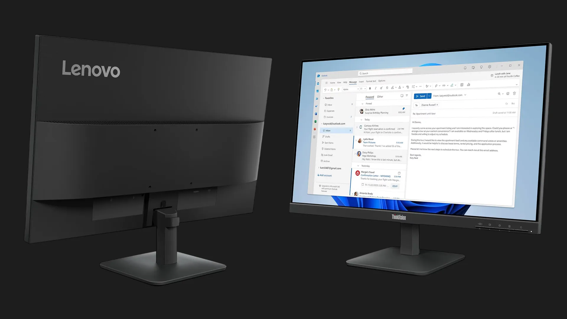 Монітор Lenovo 23.8" ThinkVision S24-4e IPS 100Hz 64B5KAT1UA (UA)