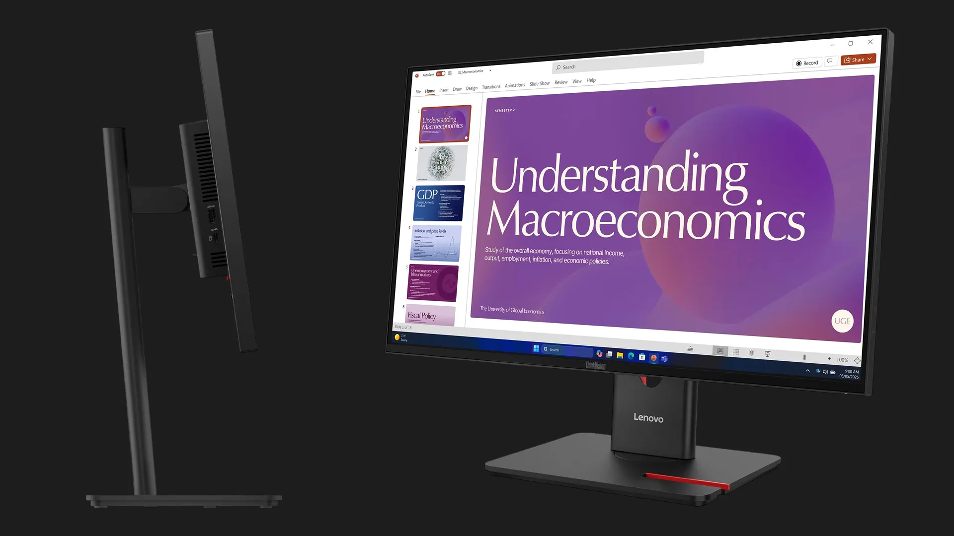 Монітор Lenovo 23.8" ThinkVision T24D-40 IPS 120Hz 64B9GAT1UA (UA)