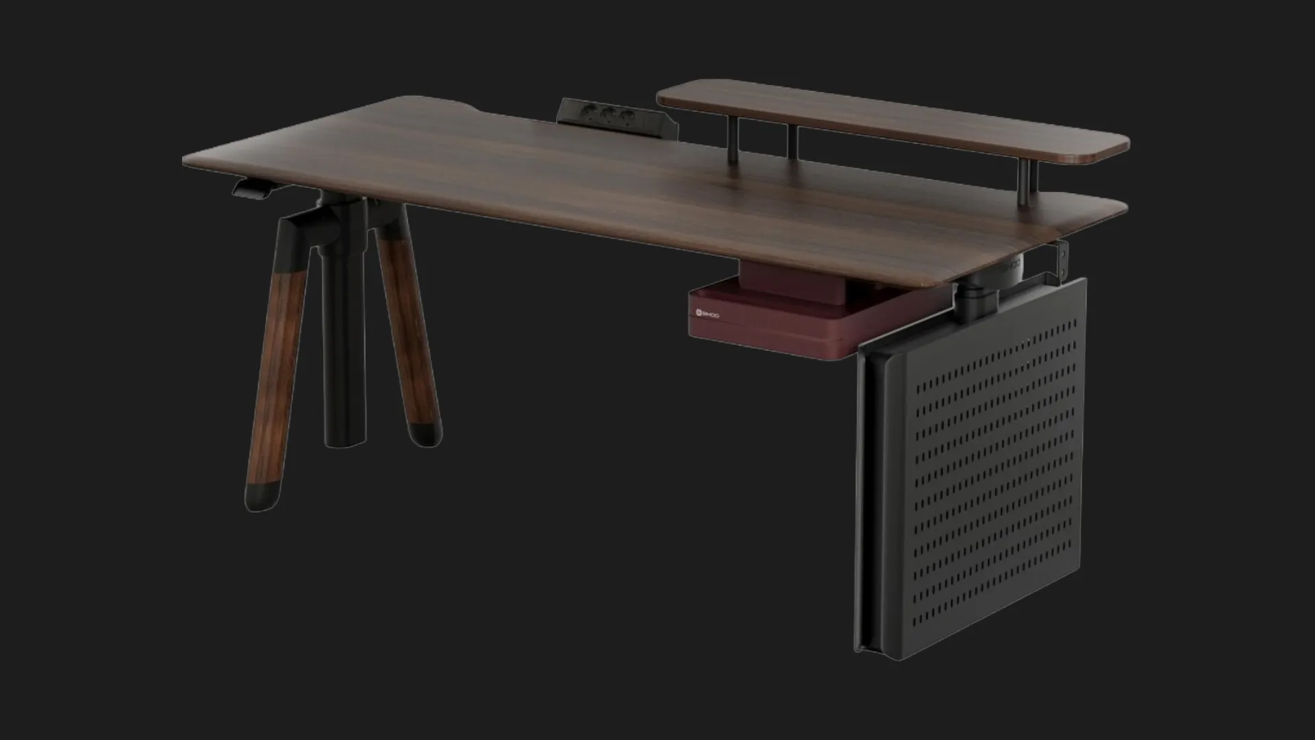 Компьютерный стол Sihoo D07 (Walnut/Black) (D07B-101/D07J-101-AB) (UA)