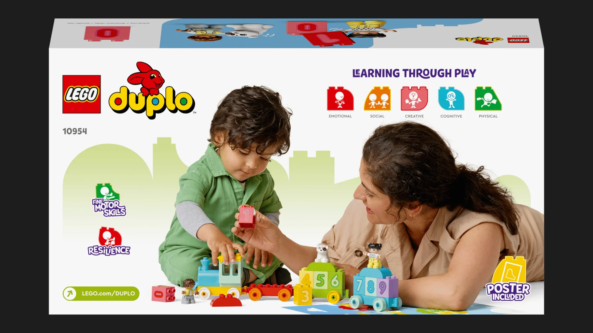 Конструктор LEGO DUPLO Поезд с цифрами — учимся считать (10954)