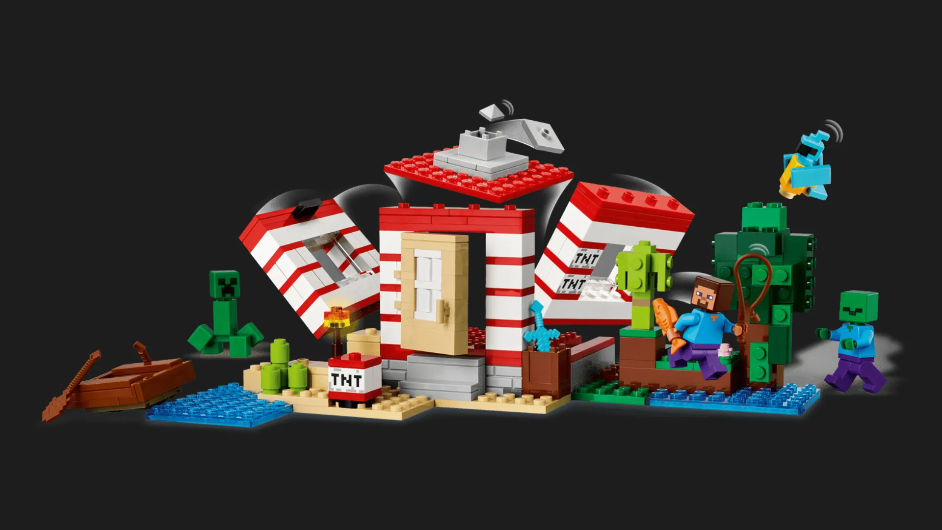Конструктор LEGO Minecraft Дом по взрывчатке в джунглях (21275)
