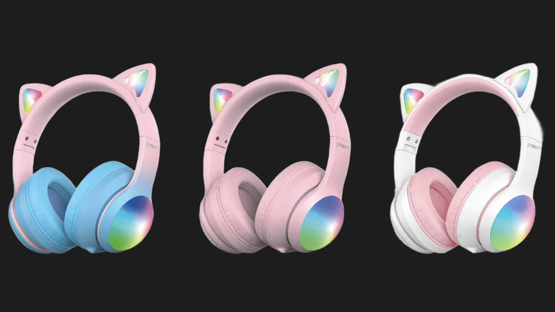 Наушники Proove Kids LumiCat (APP) (White/Pink)
