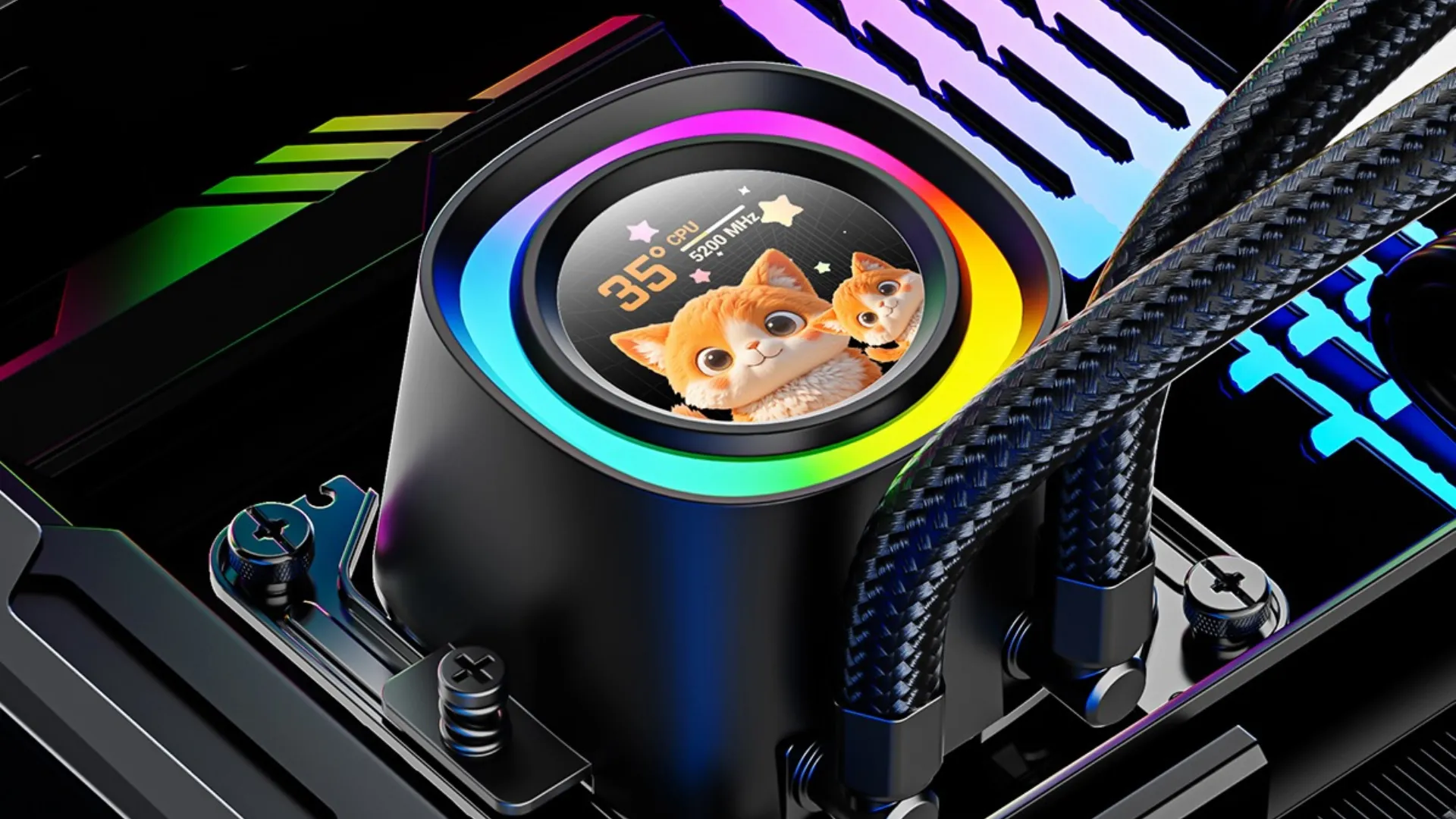 Система водяного охолодження ID-Cooling FX PE 360 LCD (Black) (FX360 LCD PE)