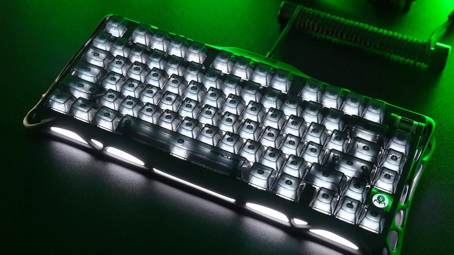 Игровая клавиатура магнитная GravaStar Mercury V75 80keys Magnetic Jade Pro 8K USB-A RGB Stealth (Black) (GSV75_XTAL_BLK)