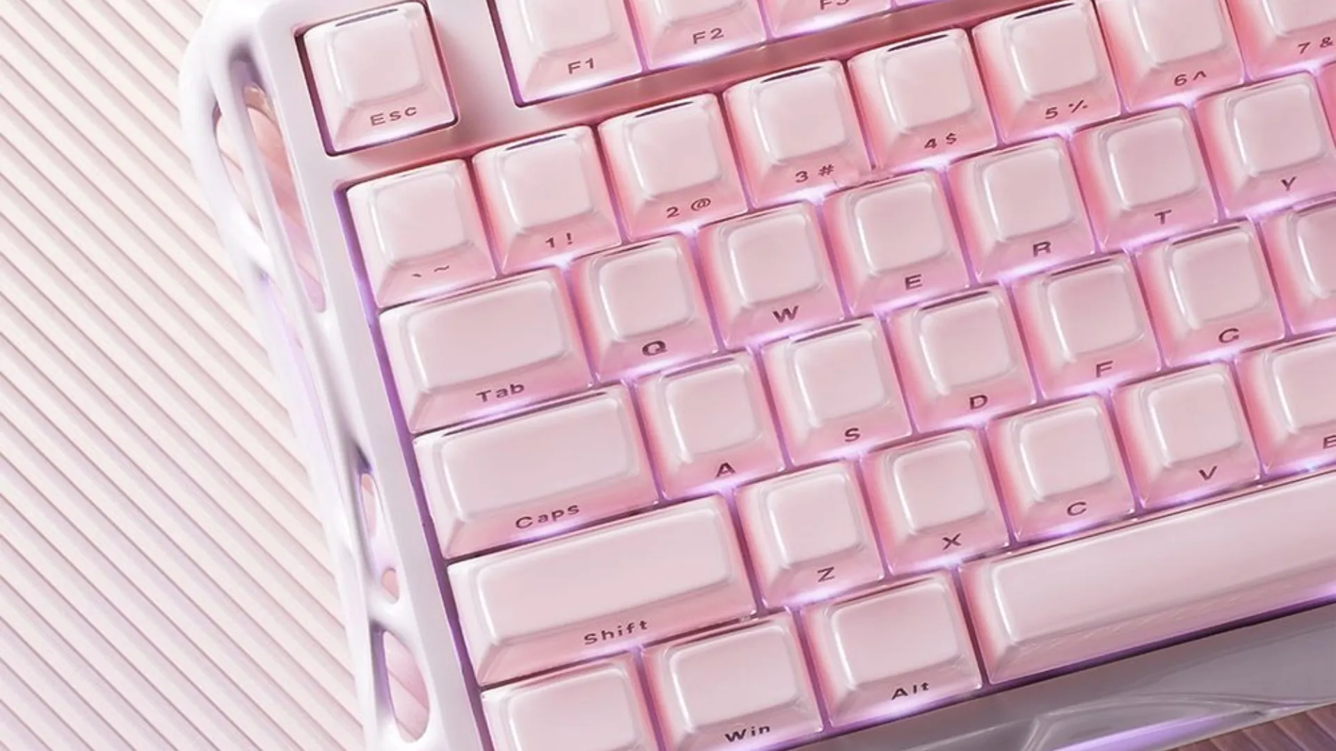 Клавиатура механическая GravaStar Mercury K1 80keys GravaStar x Kailh Cheery Pink EN BT/WL/USB (Pink) (GS_K1_P_PNK)