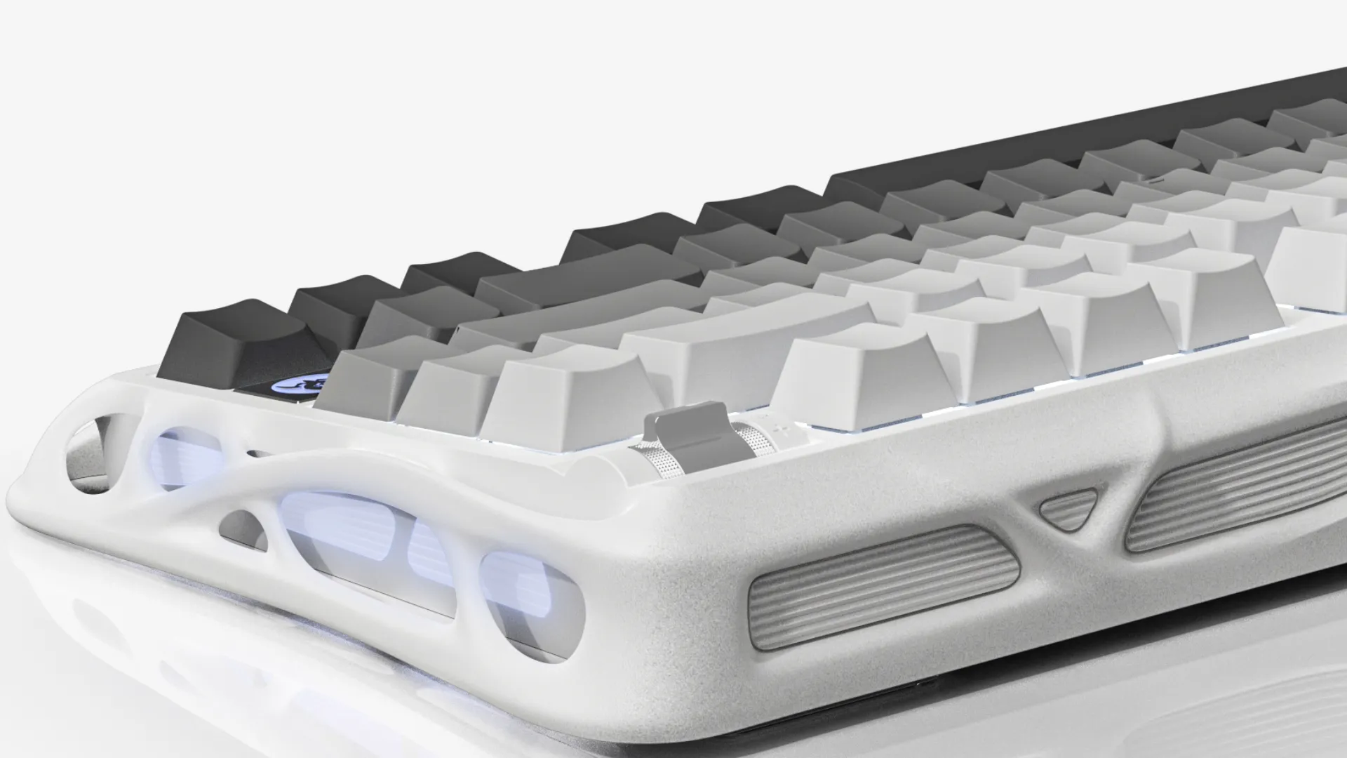 Клавиатура механическая GravaStar Mercury K1 80keys GravaStar x Kailh Cheery Pink BT/WL/USB (White) (GSK1_GWHT)