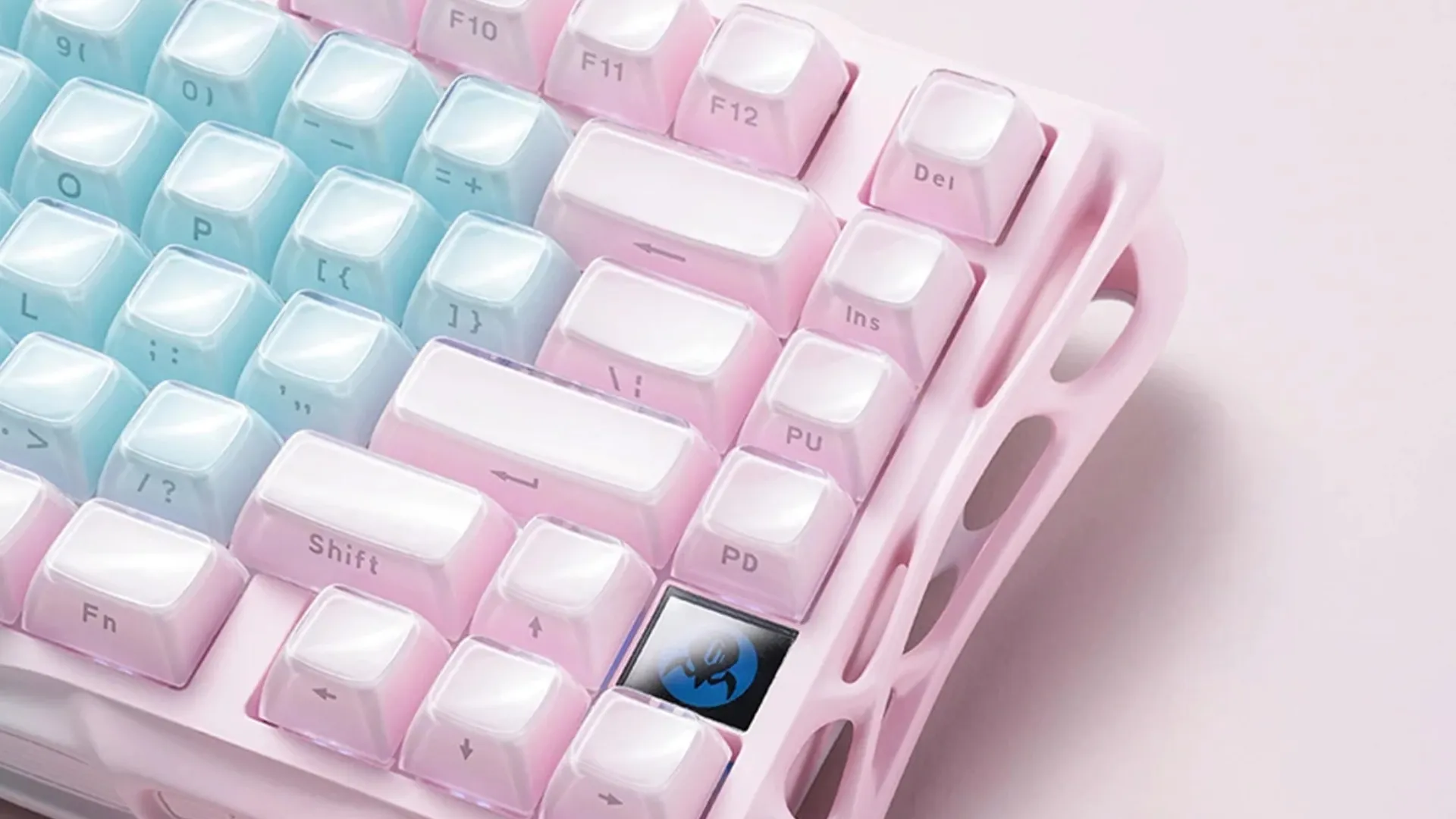 Клавиатура механическая GravaStar Mercury K1 Lite 80keys GravaStar x BSUN Grey BT/WL/USB (GSK1LITE_PM_MINT) (Pink/Blue)