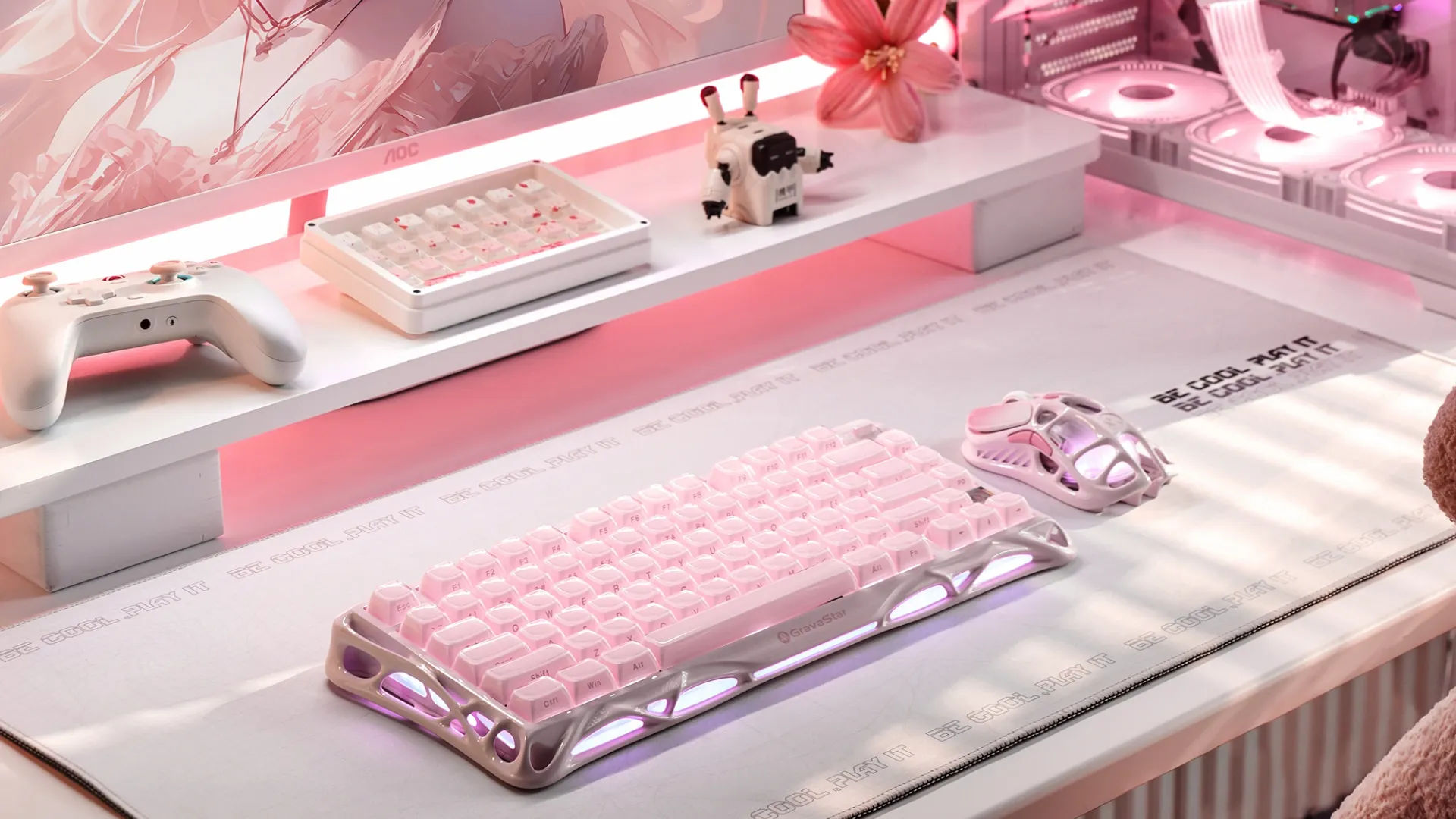 Миша GravaStar Mercury M1 Pro magnesium alloy body BT/WL/USB-A RGB Sakura (Pink) (GRAVASTARM1PRO_PNK)