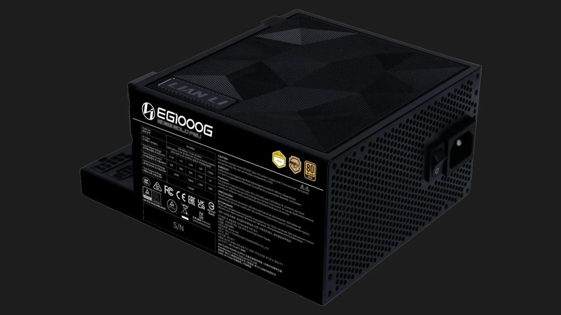 Блок живлення Lian Li Edge Gold Black with Hub 1000W (G9P.EG1000G.BH00.EU)