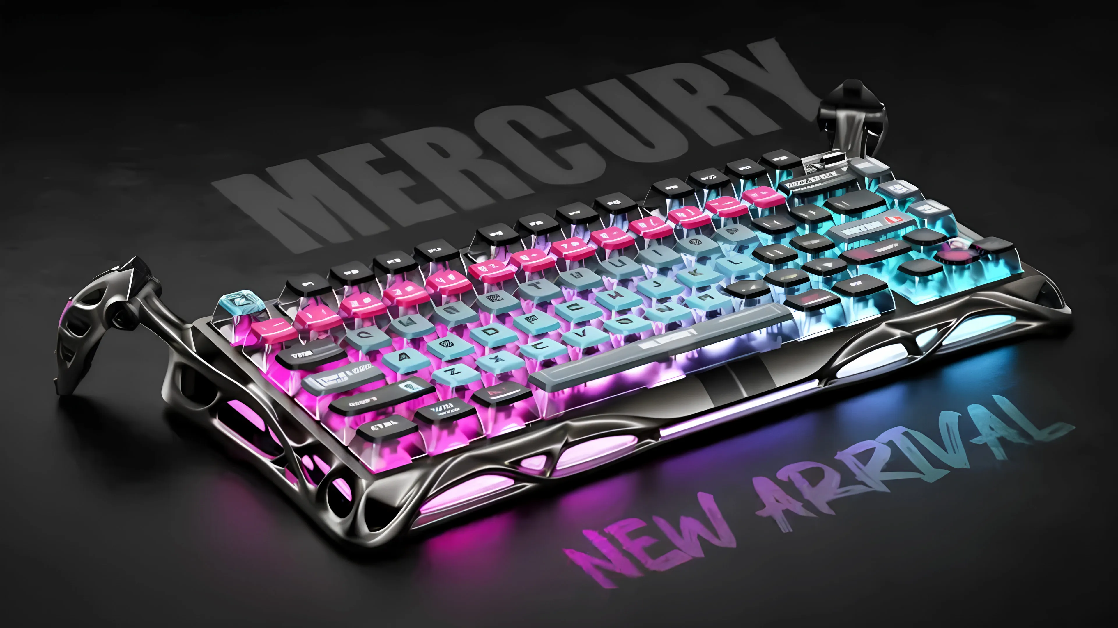 Игровая клавиатура магнитная GravaStar Mercury V75 Pro 80keys Magnetic Jade Gaming 8K USB-A RGB Cyberpunk (Gray)