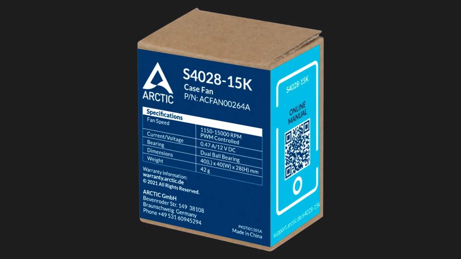 Вентилятор Arctic S4028-15K 40 (Black) (ACFAN00264A)