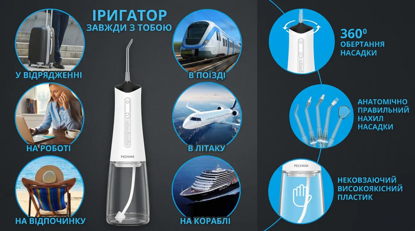 Ирригатор Pecham Travel PC-5240 (White)