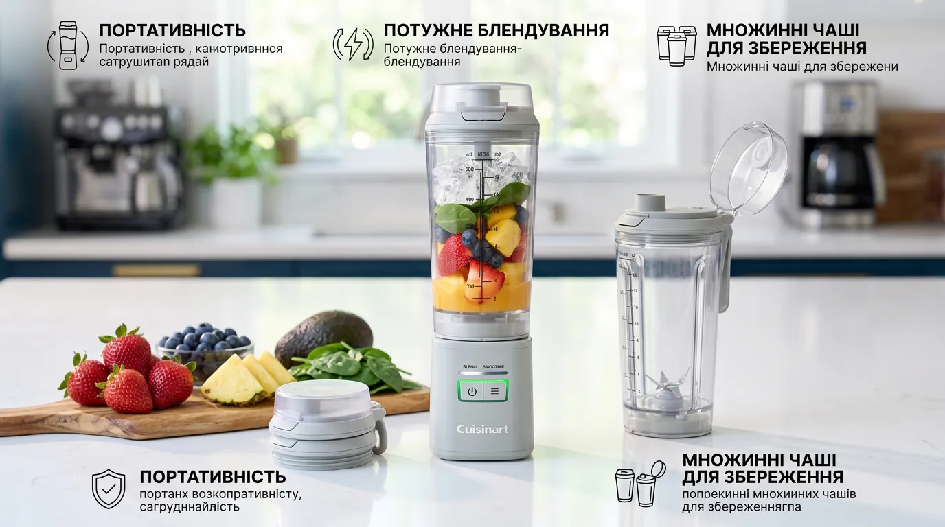 Блендер стационарный Cuisinart Blast &amp; Go PBL100E (Beige)