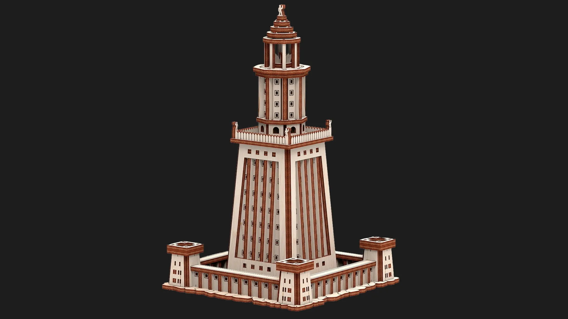Дерев'яний 3D конструктор Mr.Playwood Александрійський Маяк (10409)