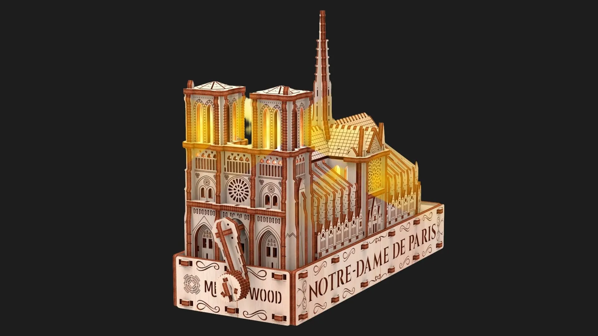 Деревянный 3D-конструктор Mr.Playwood Собор Парижской Богоматери (Эко – лайт) (10210)