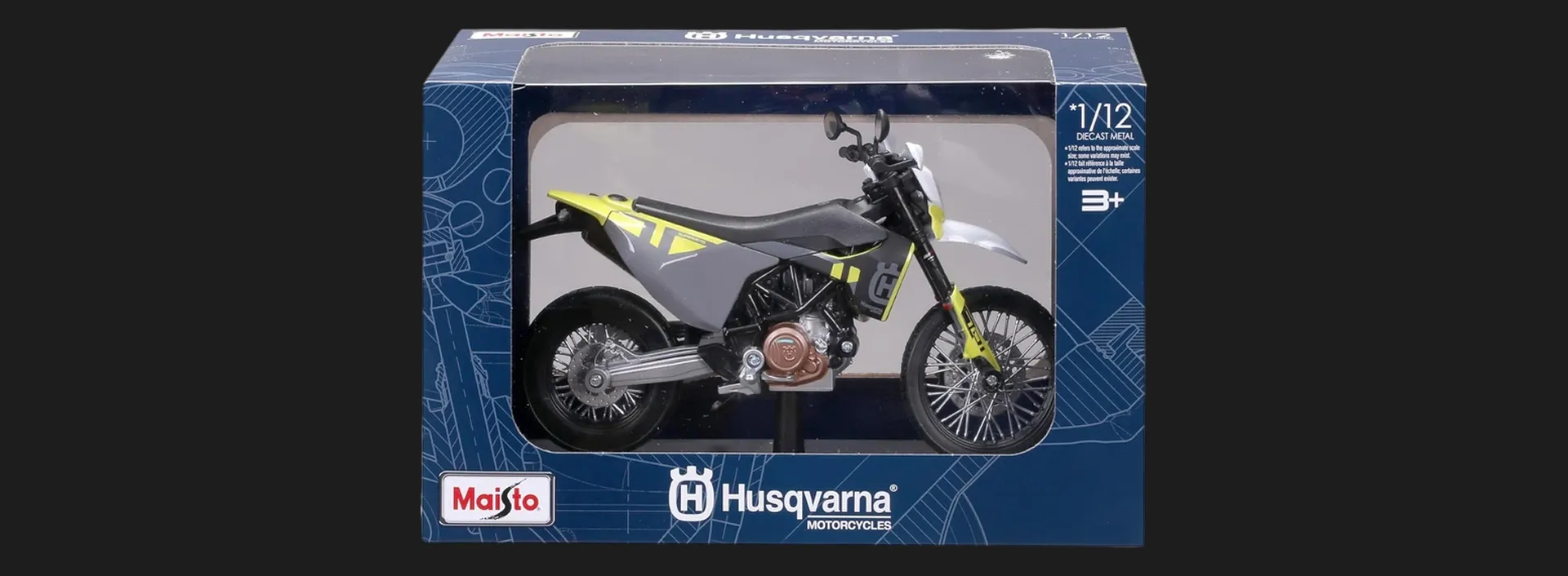 Мотоцикл Maisto 2023 Husqvarna 701 Supermoto, 1:12 (31101-23093)