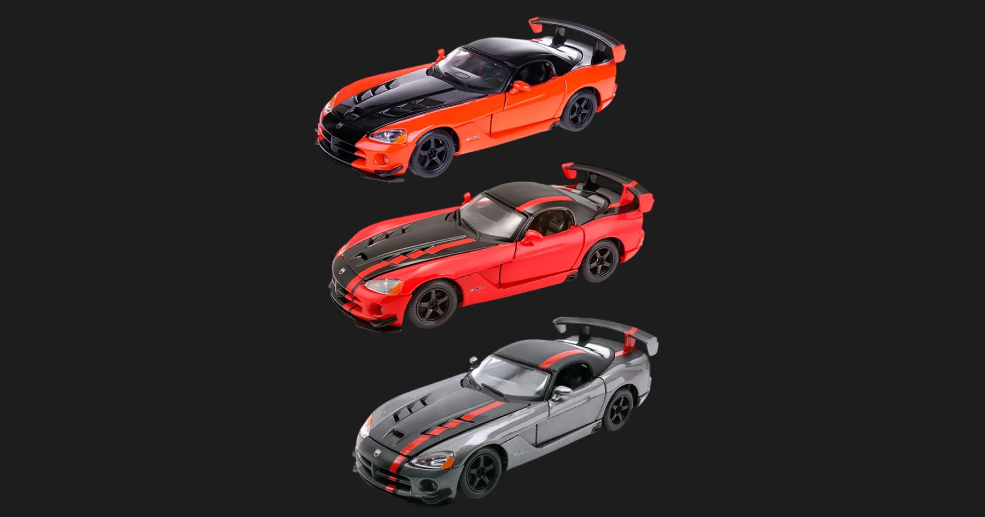 Автомодель Bburago — Dodge Viper SRT10 ACR в асортименті, 1:24 (Red, Orange, Gray) (18-22114)