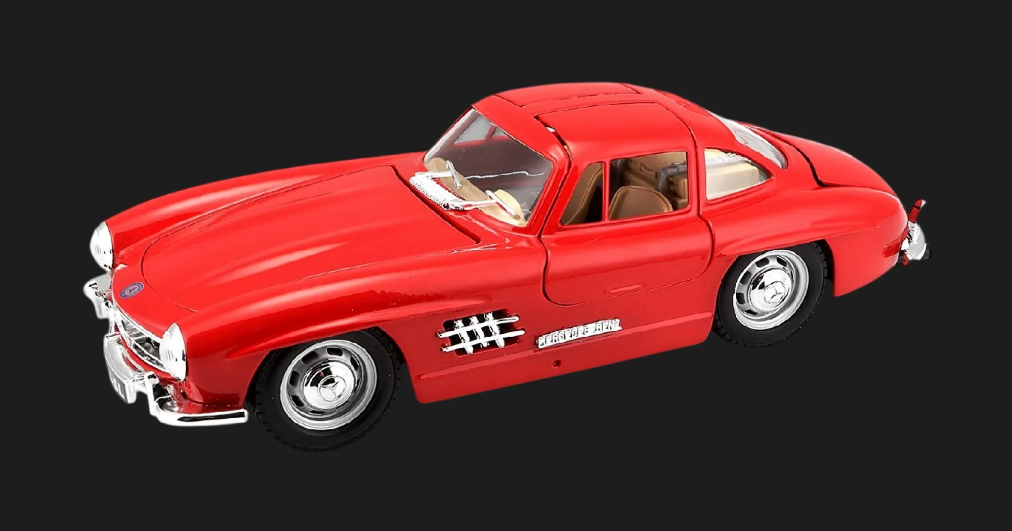 Автомодель Bburago — Mercedes-Benz 300 Sl (1954) в асортименті, 1:24 (Silver, Red) (18-22023)