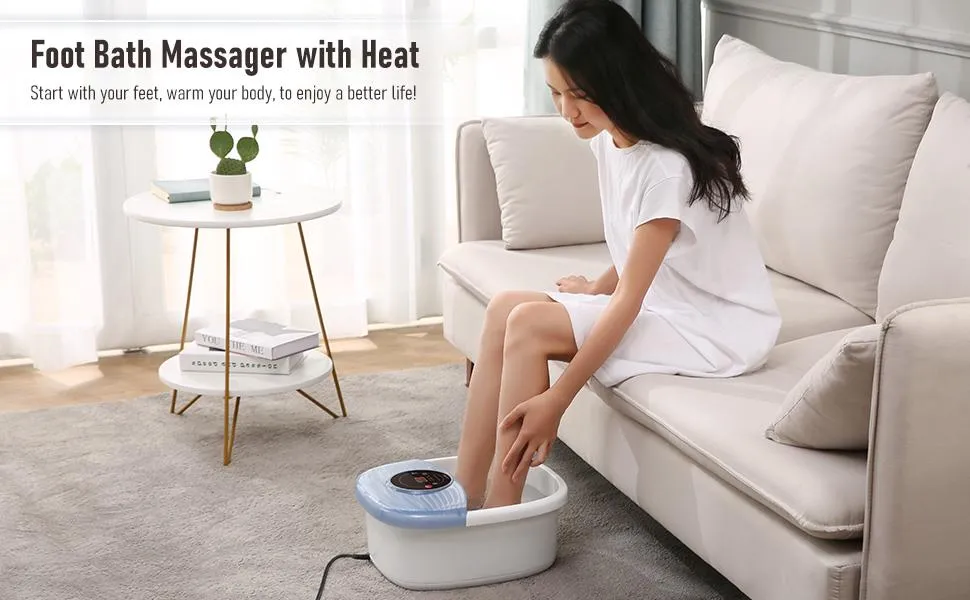Массажер для ног с подогревом NAIPO BLUE (MASSAGER FOOT SPA)