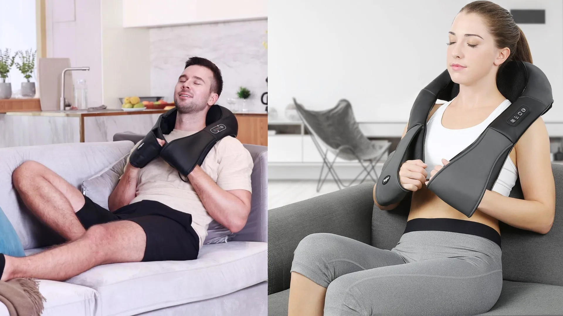 Масажер для плечей та шиї Naipo Shoulder/Neck (Black) (MGS-150DC)