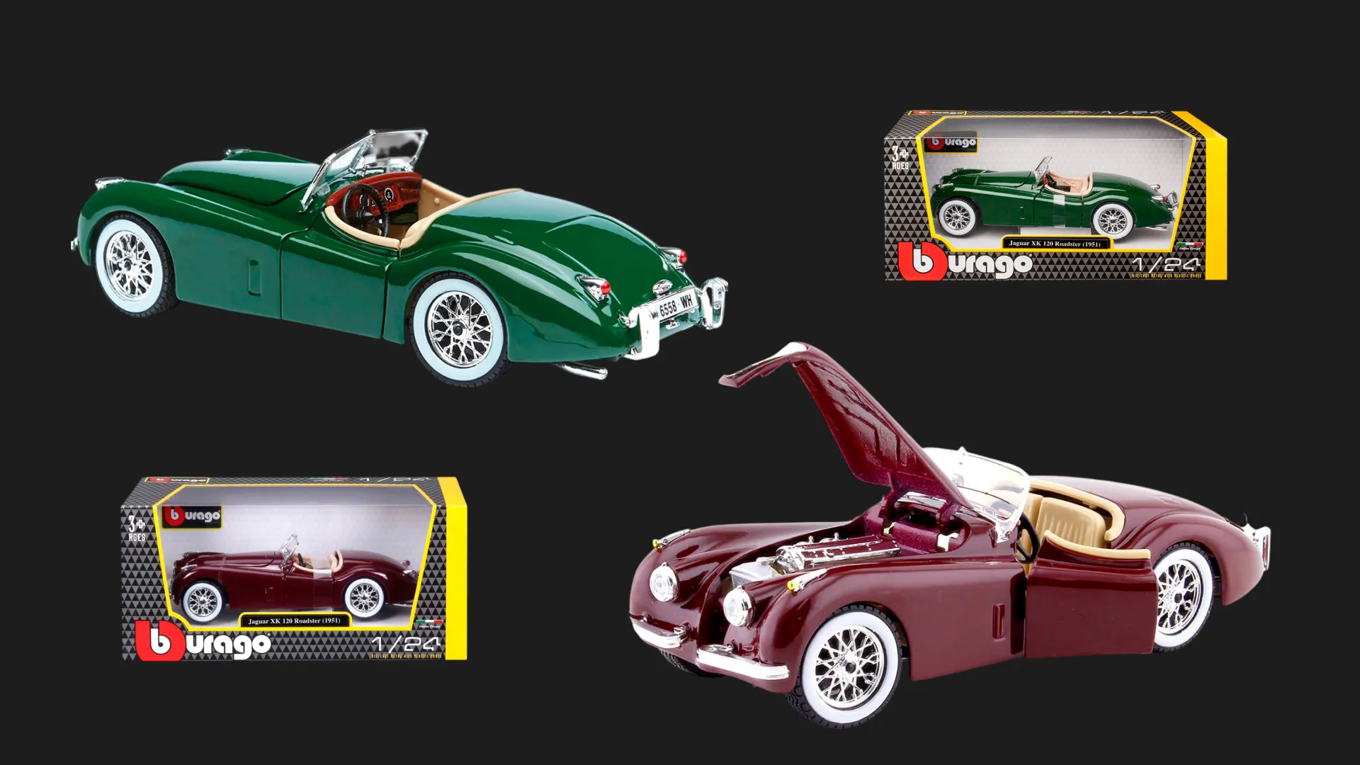 Автомодель Bburago Jaguar Xk 120 (1951) в асортименті (1:24) (18-22018)