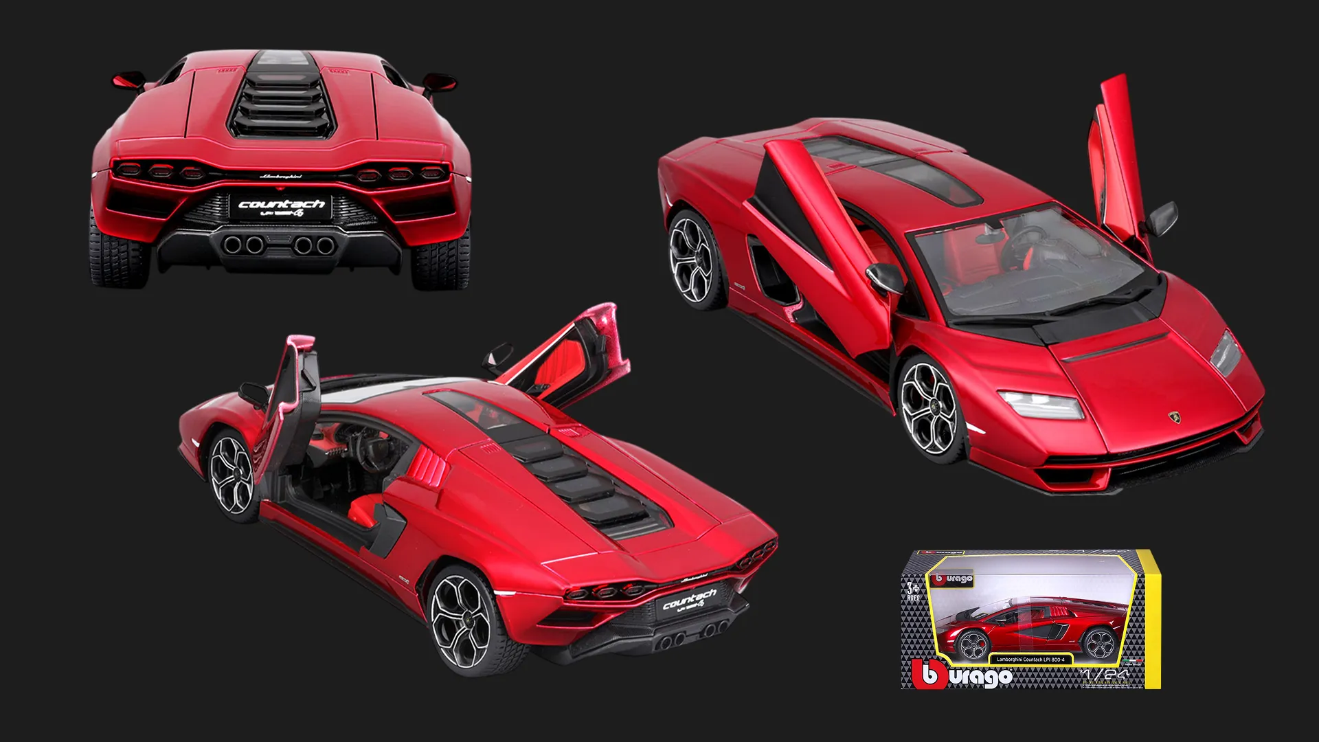 Автомодель Bburago Lamborghini Countach LPI 800-4 в асортименті (1:24) (18-21102)
