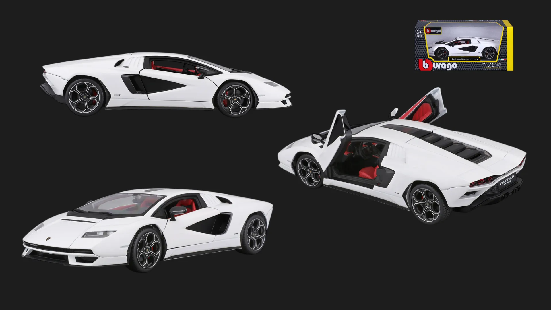 Автомодель Bburago Lamborghini Countach LPI 800-4 в асортименті (1:24) (18-21102)