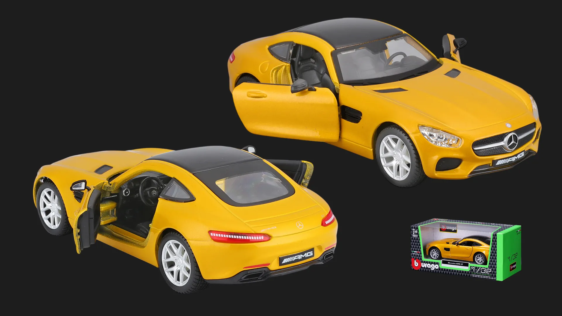 Автомодель Bburago Mercedes-AMG GT в асортименті (1:32) (18-43065)