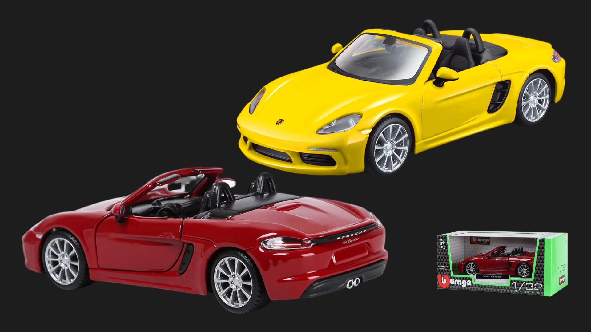 Автомодель Bburago Porsche 718 Boxster в асортименті (1:32) (18-43049)