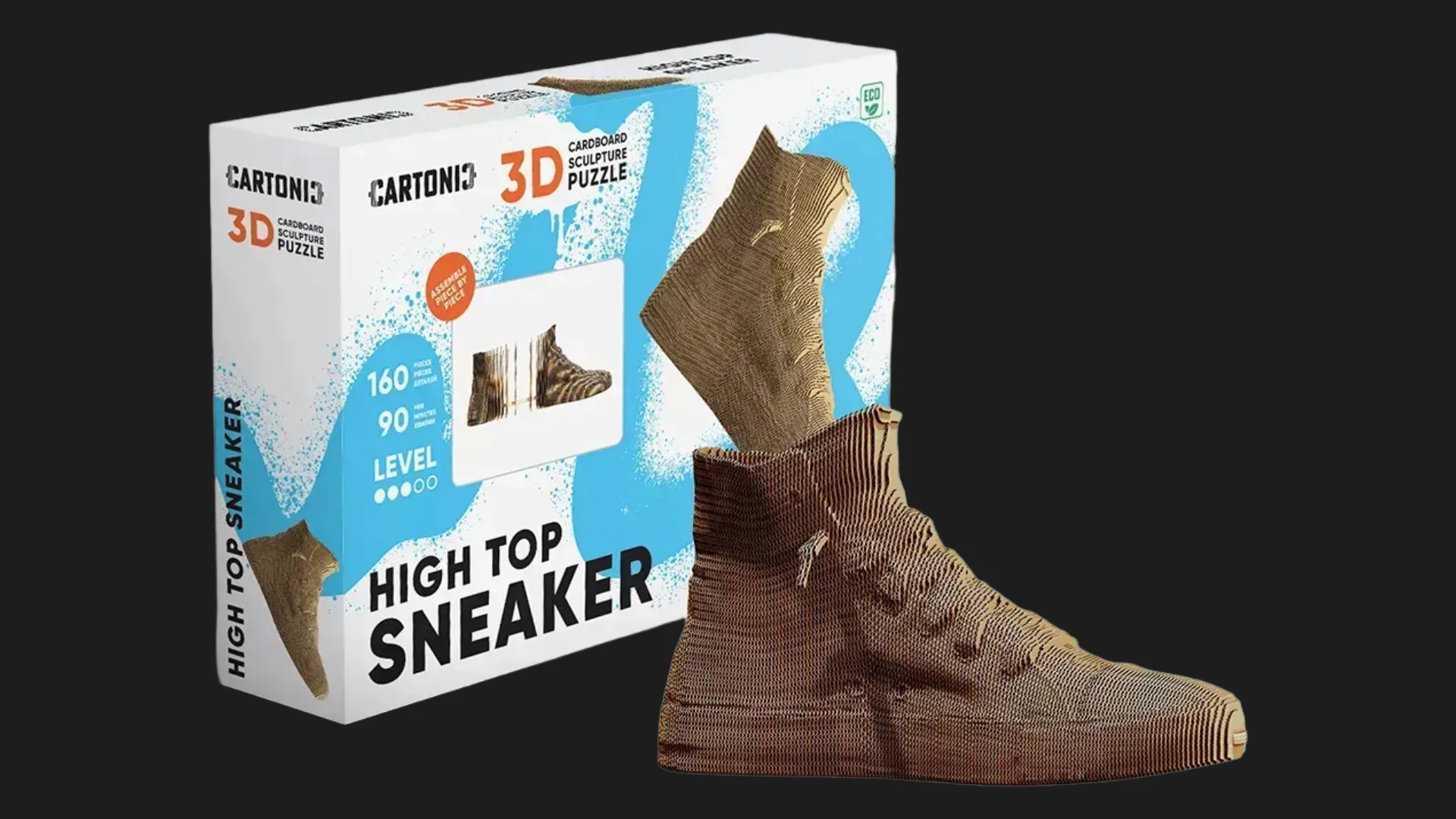 Картонний 3D пазл-конструктор Cartonic Високі кеди (High top sneaker) (CARTHTSNK)