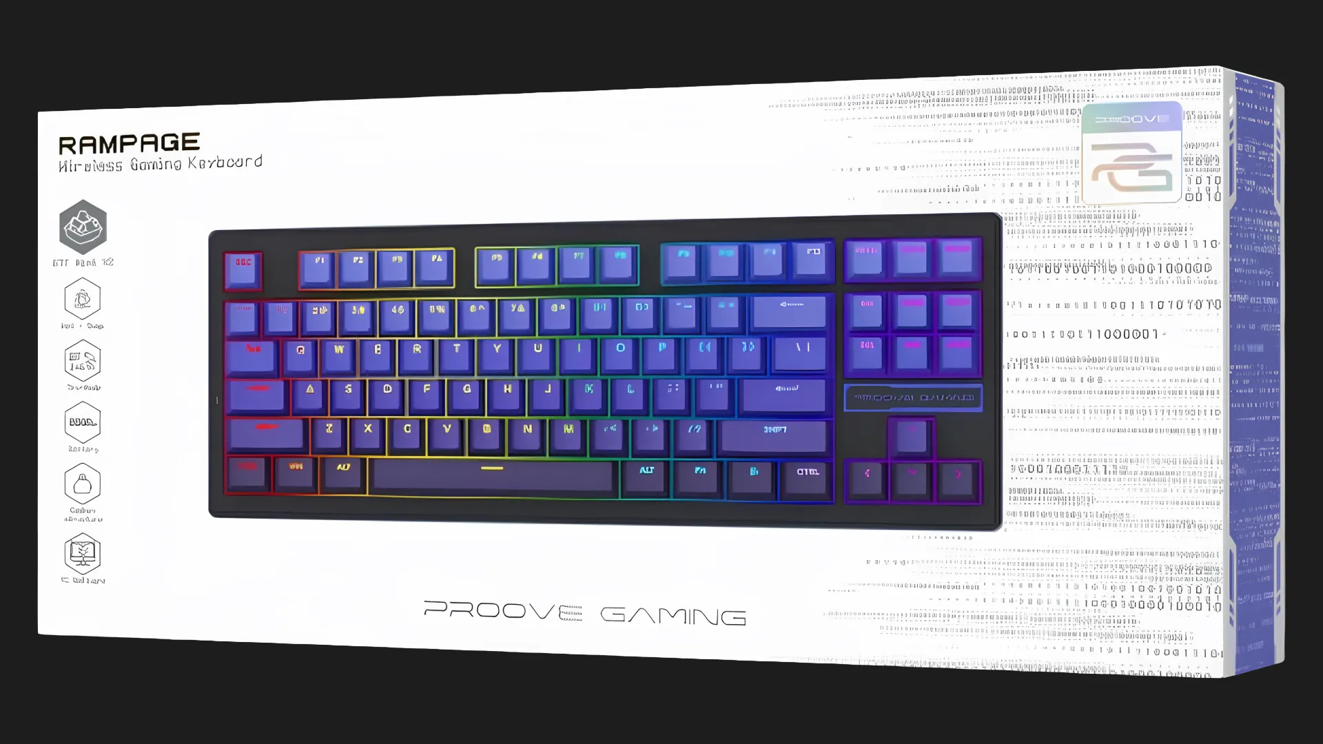 Клавіатура бездротова Proove Gaming Rampage gradient (Purple/Black) (WKRM00022418)