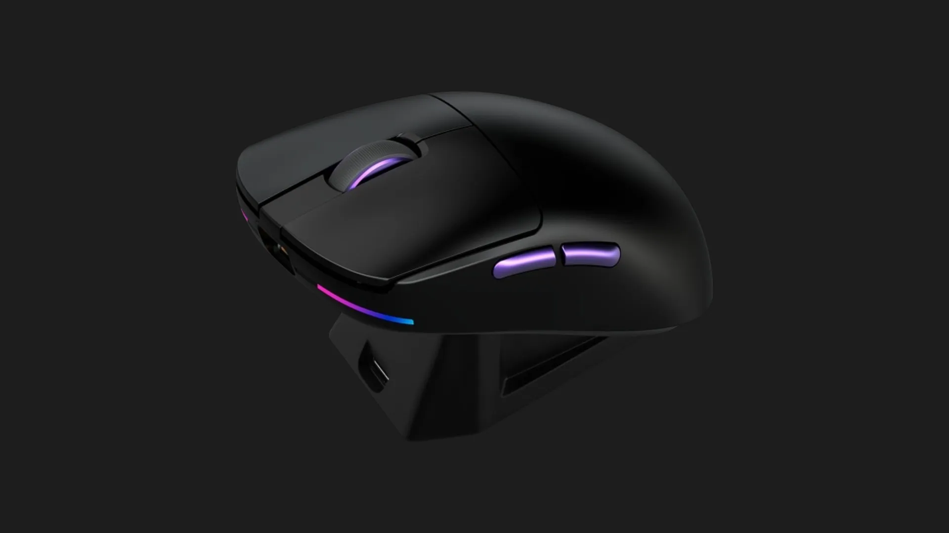 Беспроводная игровая мышь Proove Gaming Superfight Wireless with charging dock (Black/Purple) (WMSW00122001)