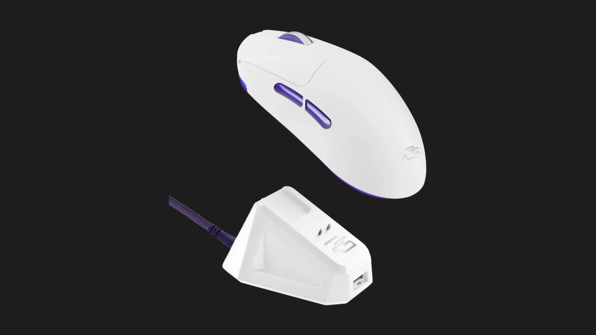 Беспроводная игровая мышь Proove Gaming Superfight Wireless with charging dock (White/Purple) (WMSW00122002)