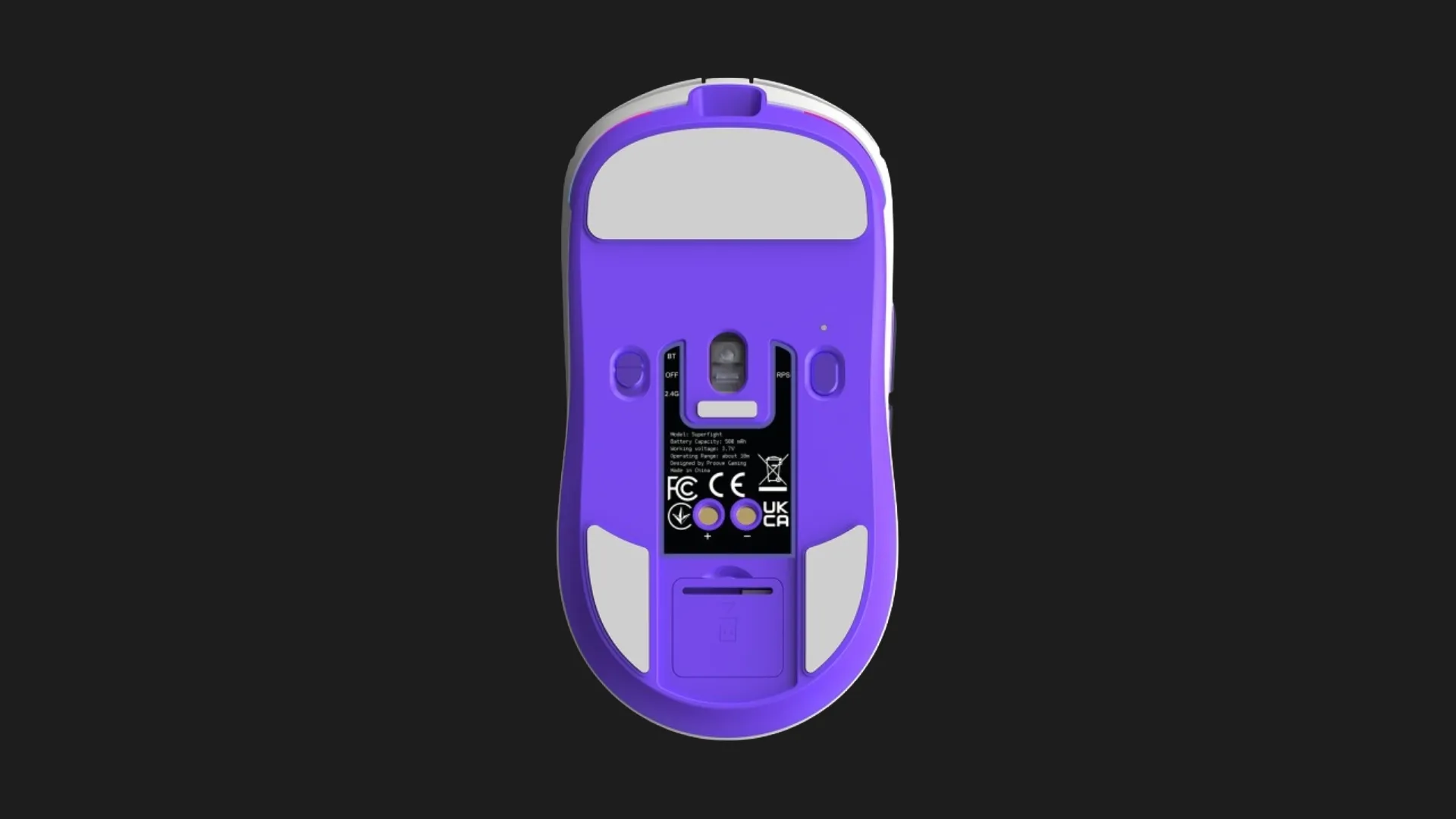 Беспроводная игровая мышь Proove Gaming Superfight Wireless with charging dock (White/Purple) (WMSW00122002)