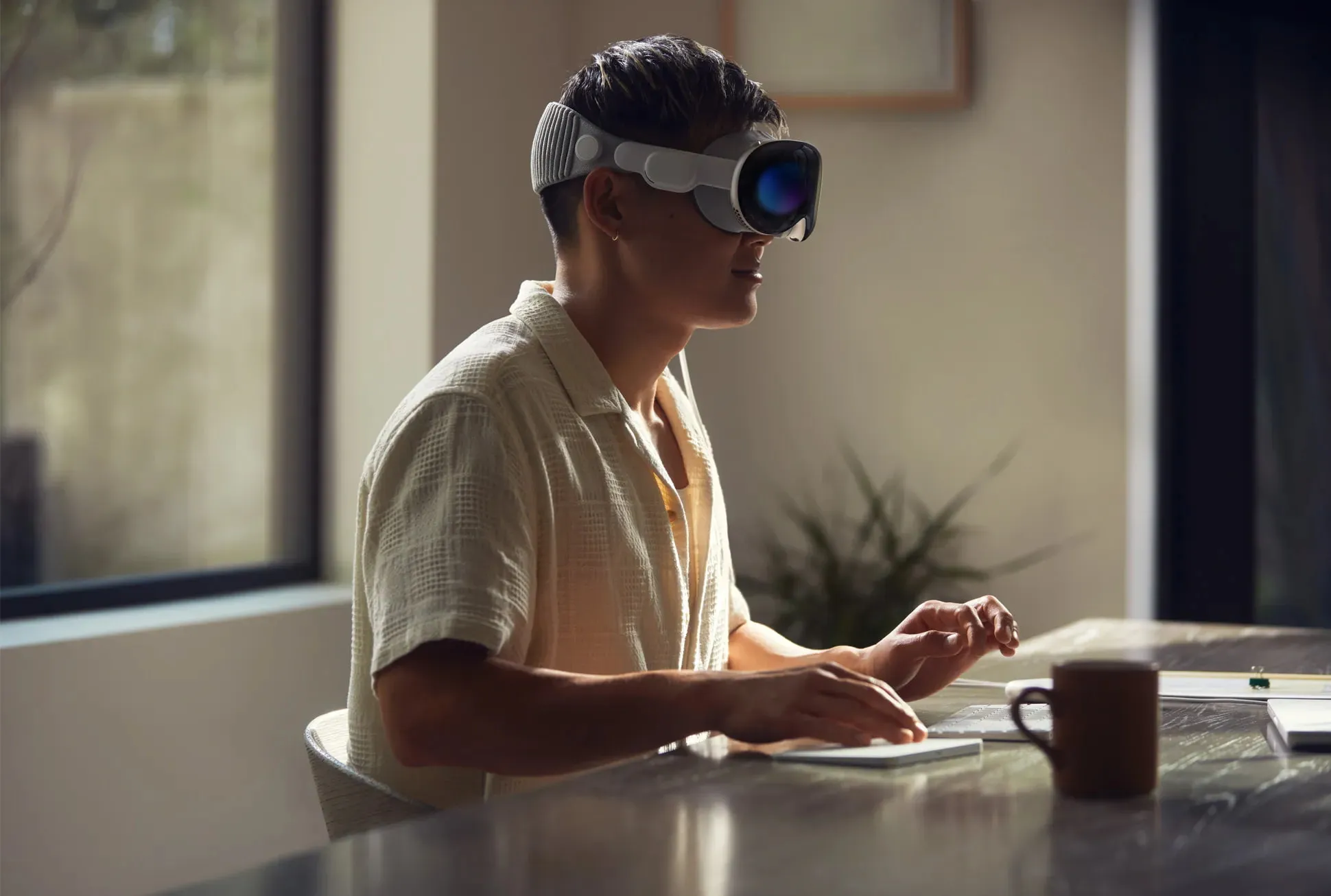 сліпий друк в окулярах VR