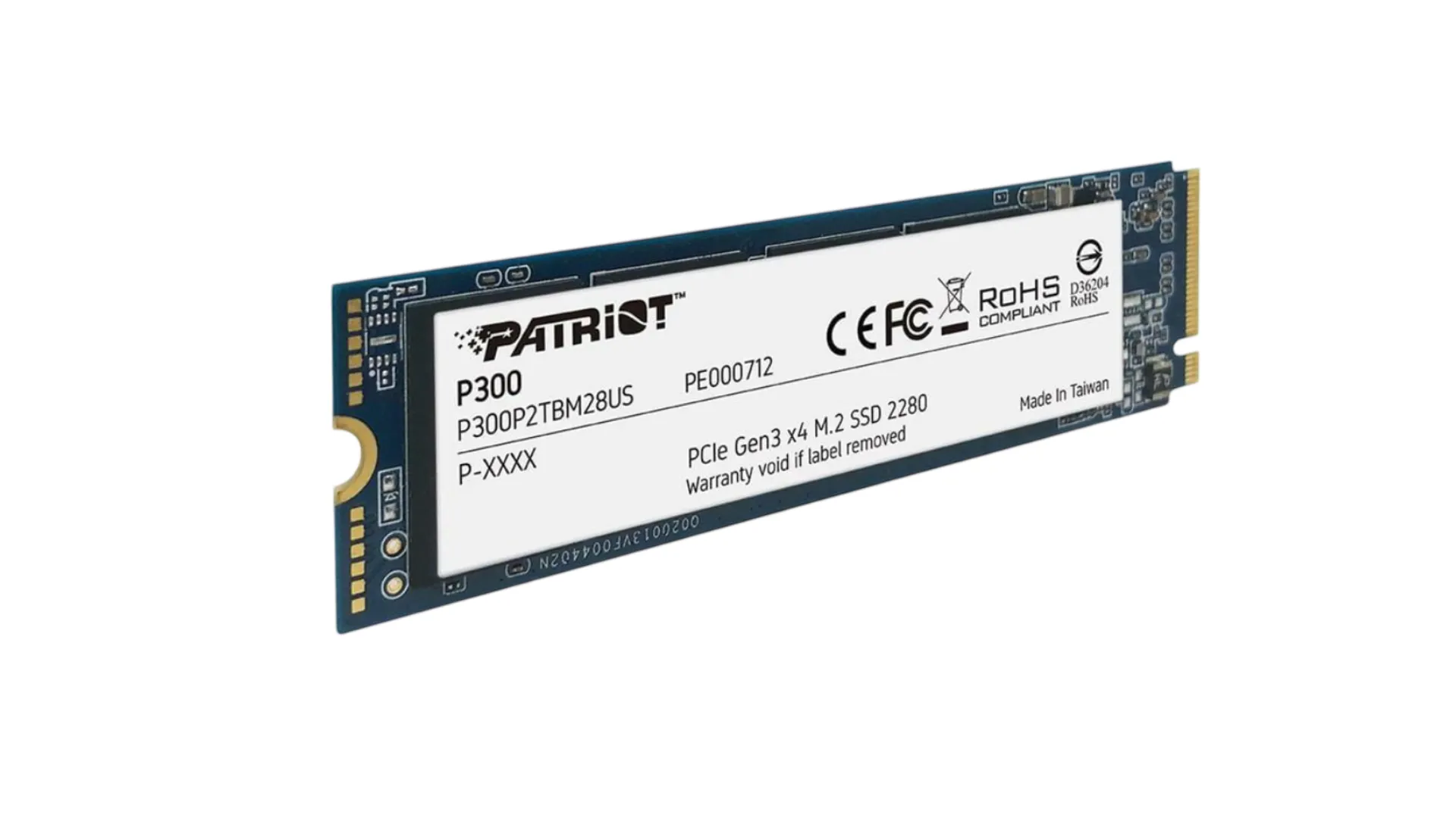 SSD накопичувач Patriot P300 512GB M.2 2280 PCIe 3.0 NVMe (P300P512GM28)