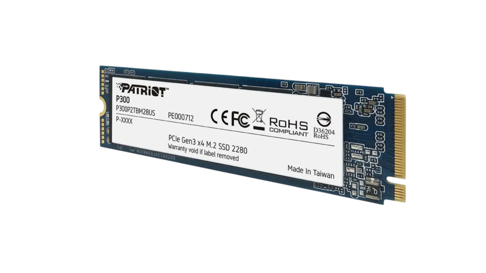 SSD накопичувач Patriot P300 512GB M.2 2280 PCIe 3.0 NVMe (P300P512GM28)