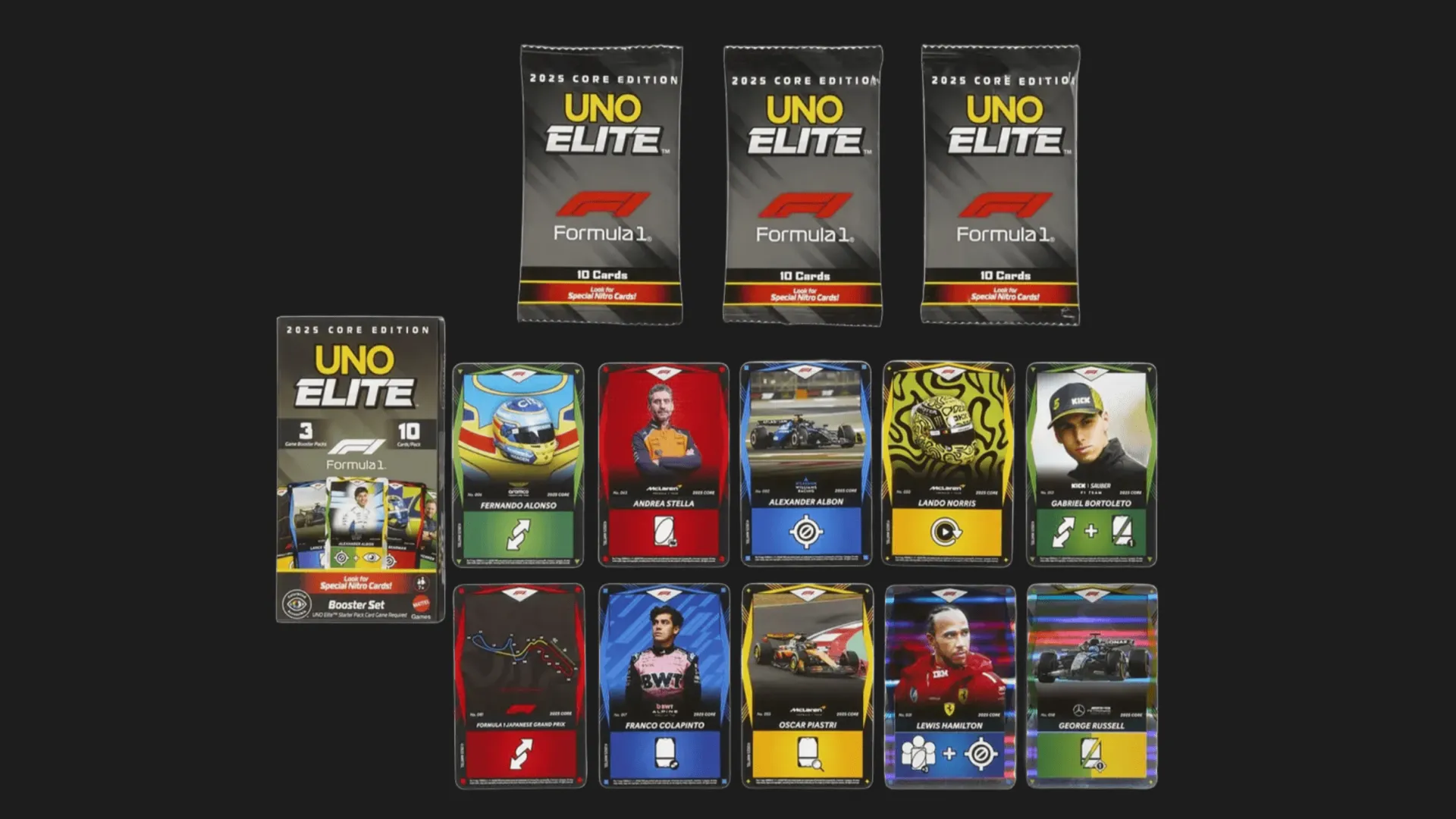 Доповнення до настільної гри Mattel Games UNO Elite F1 (Formula one) (JLV43)