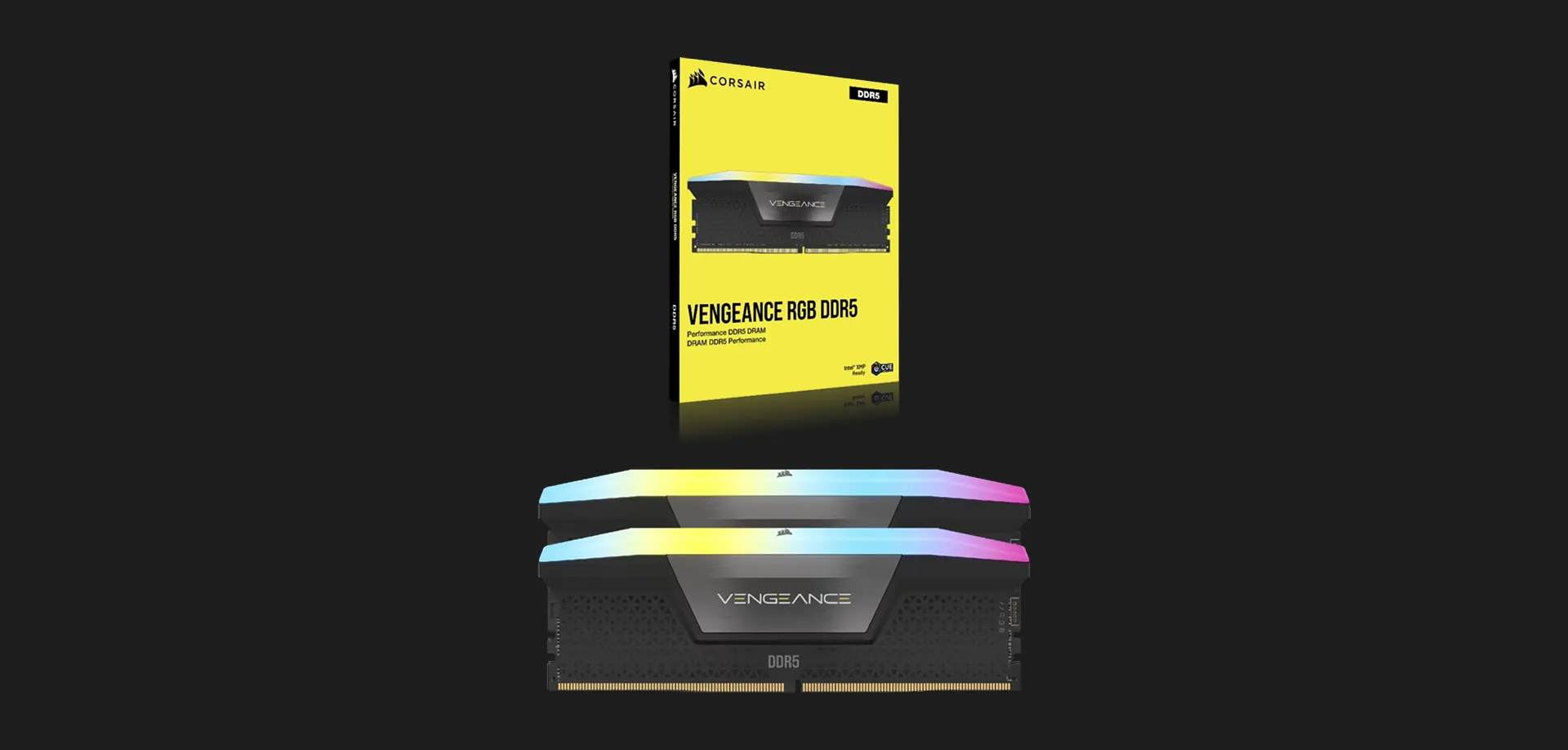 Оперативна памʼять Corsair 16GB (2x8GB) DDR5 6000 MHz Vengeance RGB (CMG16GX5M2E6000Z36)