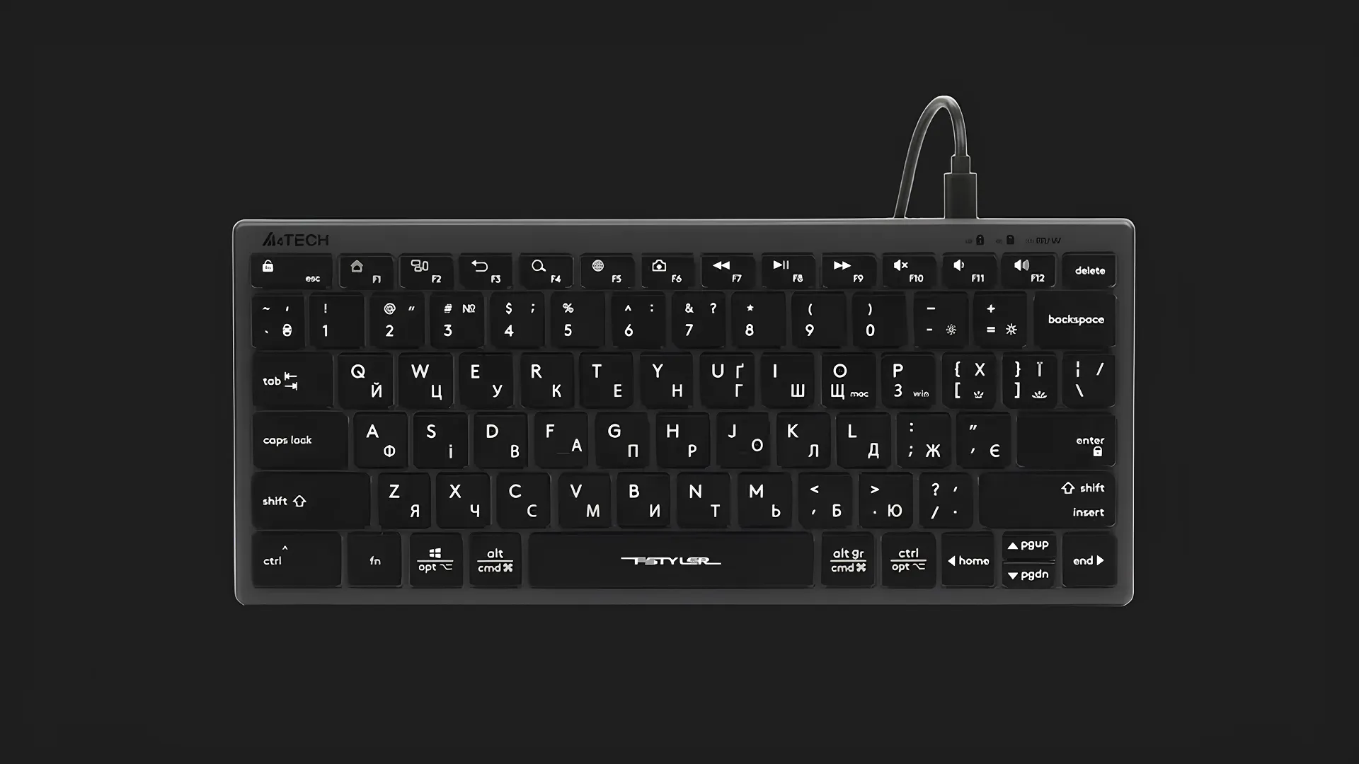 Проводная клавиатура A4Tech FX61 USB (Gray) (FX61)