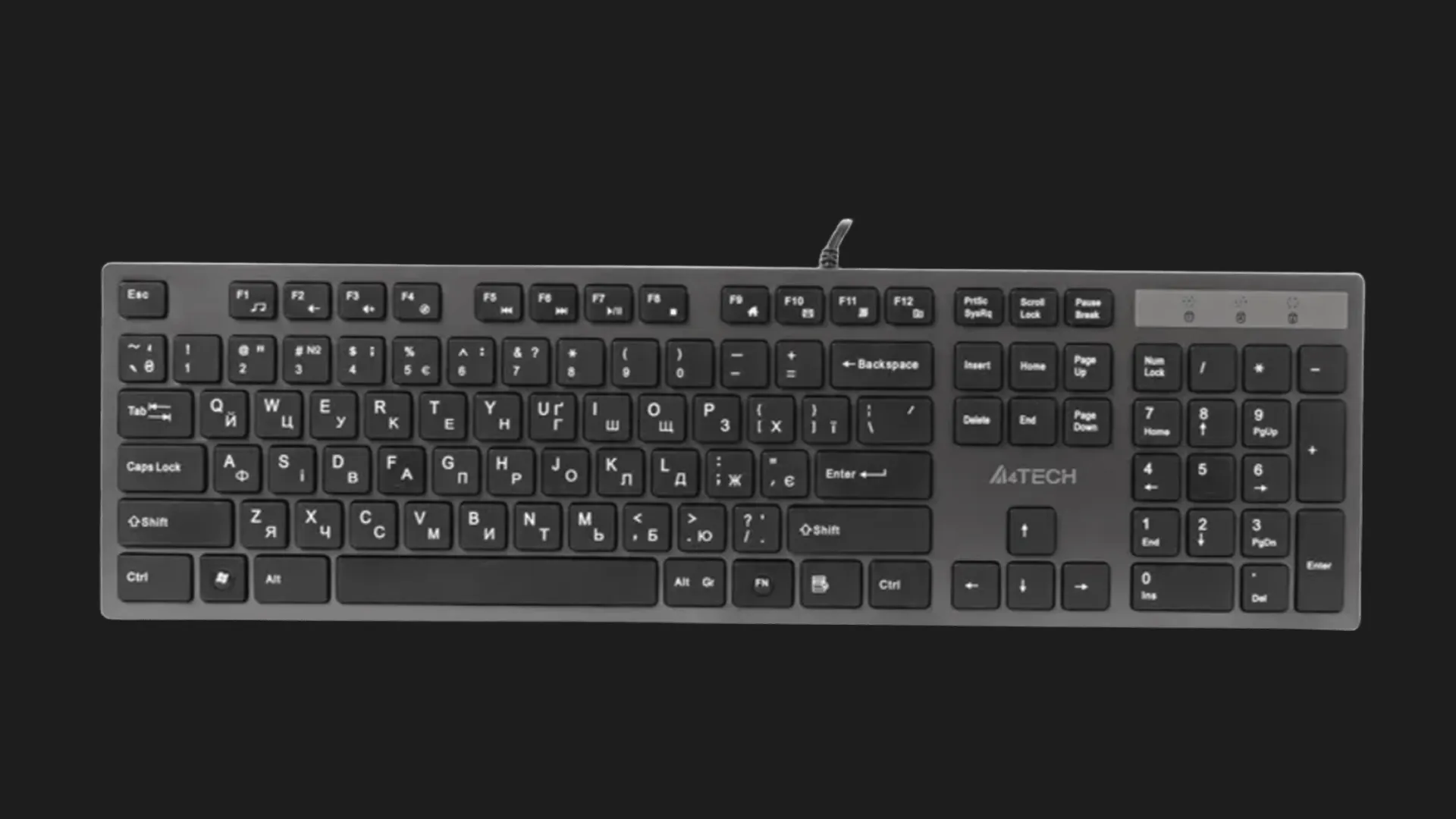 Клавіатура A4Tech KV-300H USB (Gray/Black) (KV-300H)