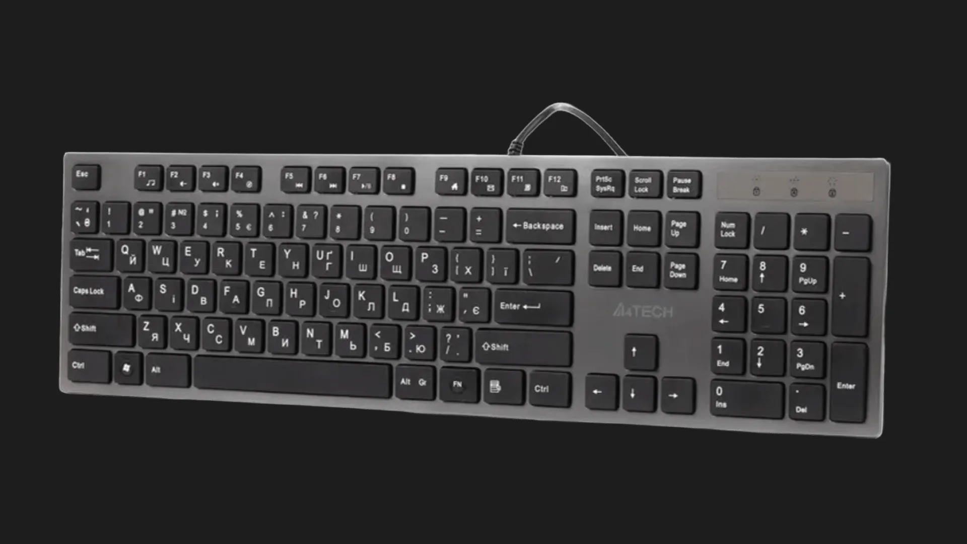 Клавіатура A4Tech KV-300H USB (Gray/Black) (KV-300H)