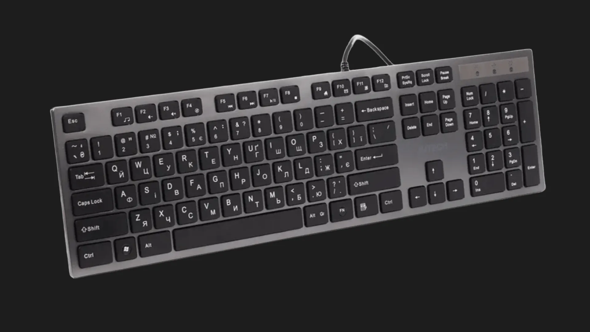 Клавіатура A4Tech KV-300H USB (Gray/Black) (KV-300H)