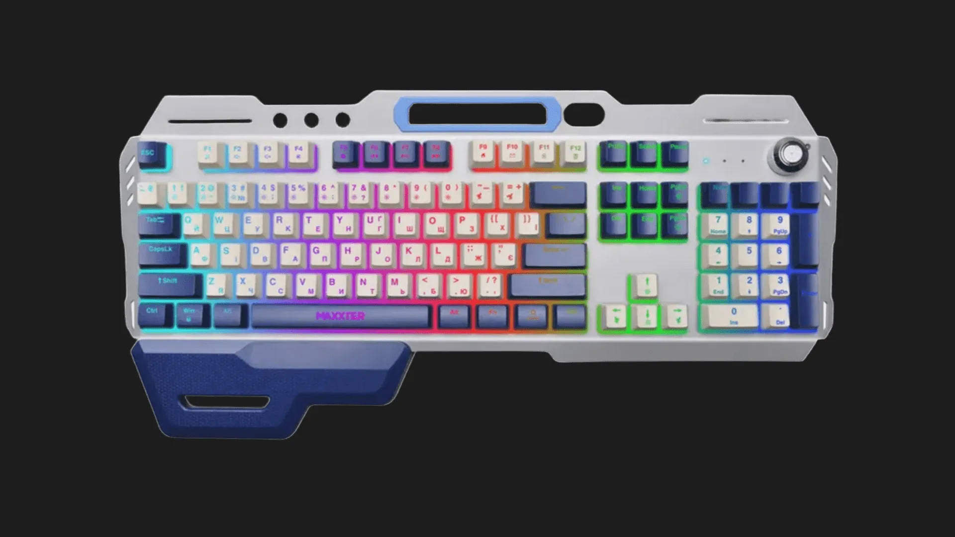 Клавіатура ігрова Maxxter KBG-RGB-01-UA (White/Blue) (KBG-RGB-01-UA) (UA)