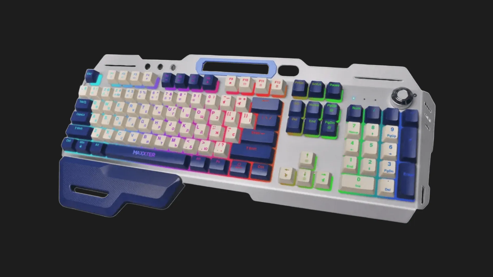Клавіатура ігрова Maxxter KBG-RGB-01-UA (White/Blue) (KBG-RGB-01-UA) (UA)