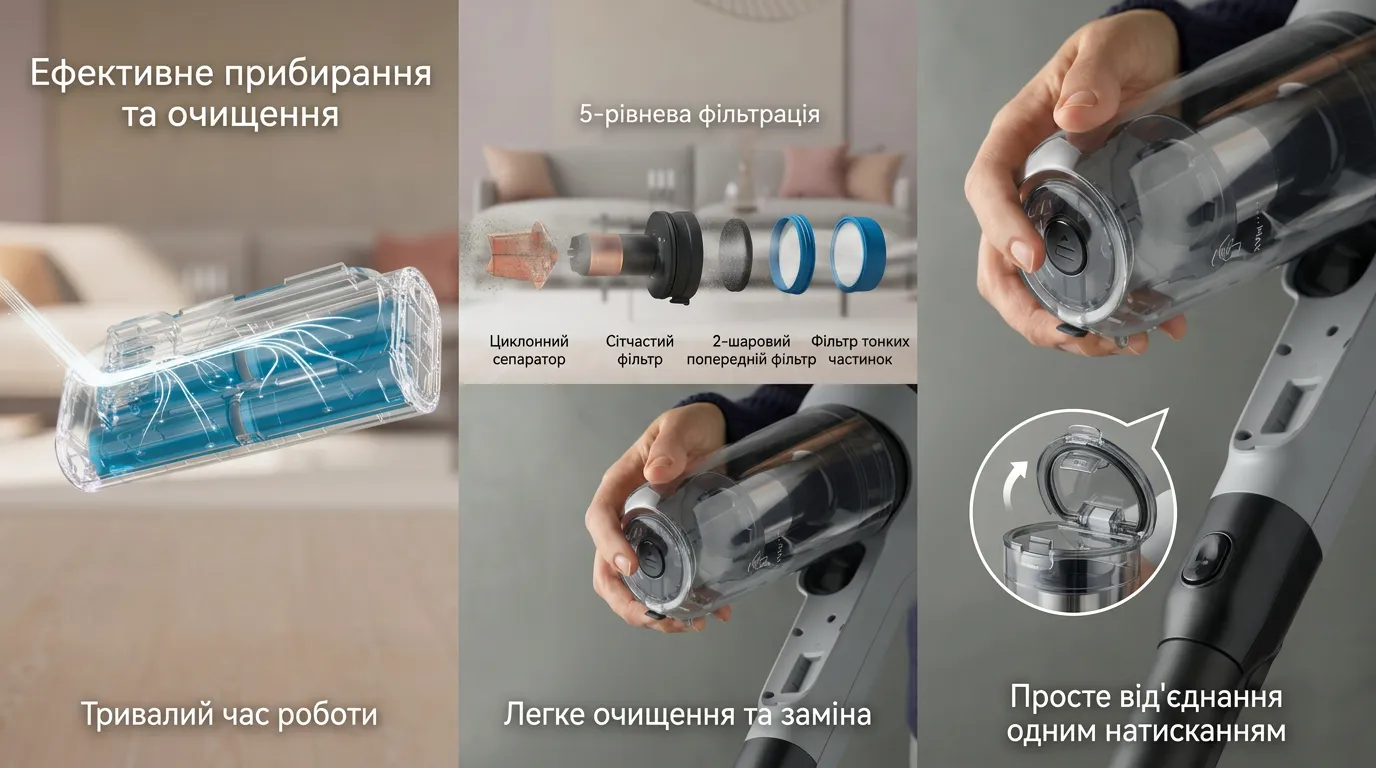 Акумуляторный пылесос Electrolux (EP71B14WET) (Blue)