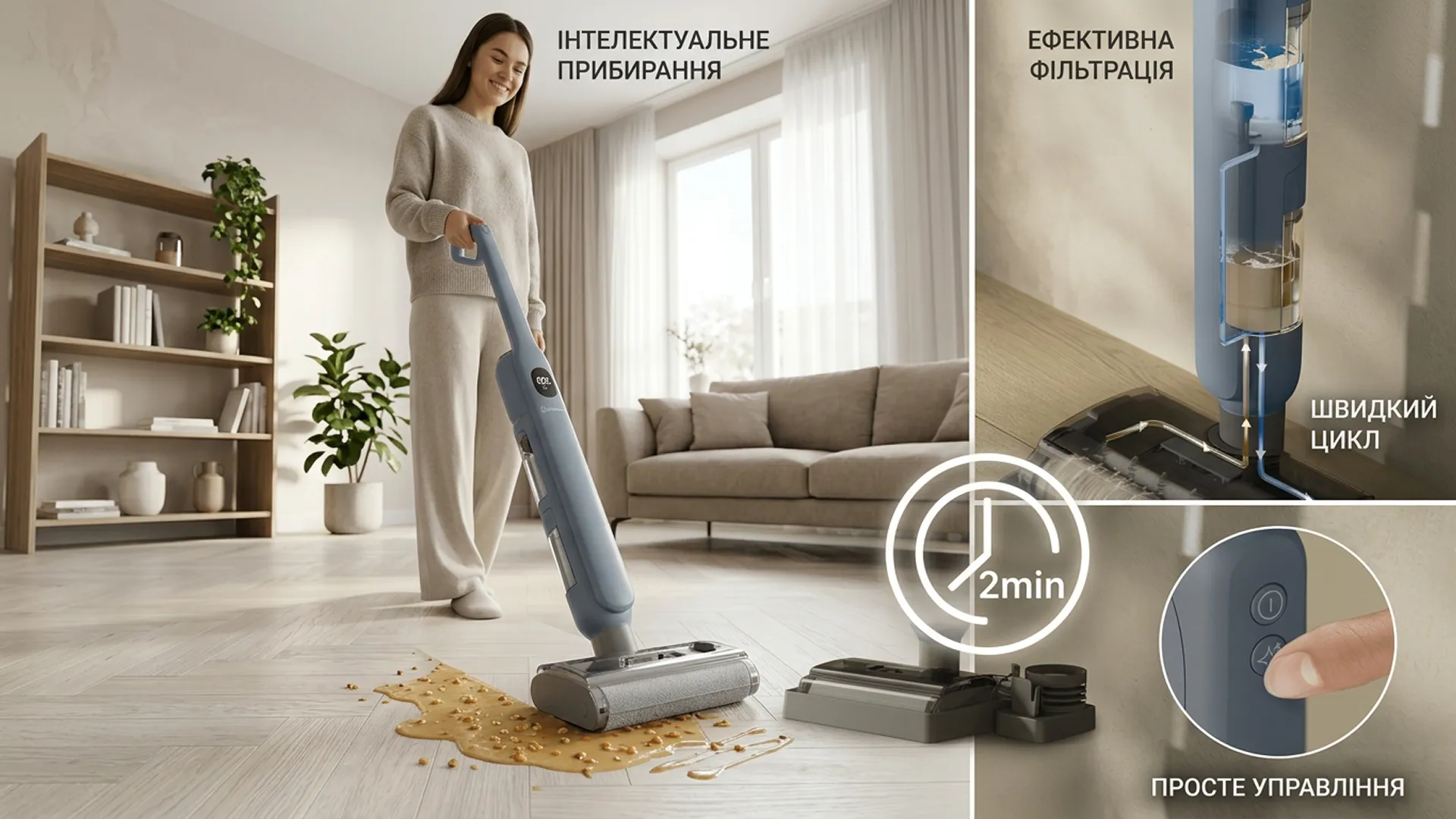 Акумуляторний пилосос Electrolux (EW51U1DB) (Blue)