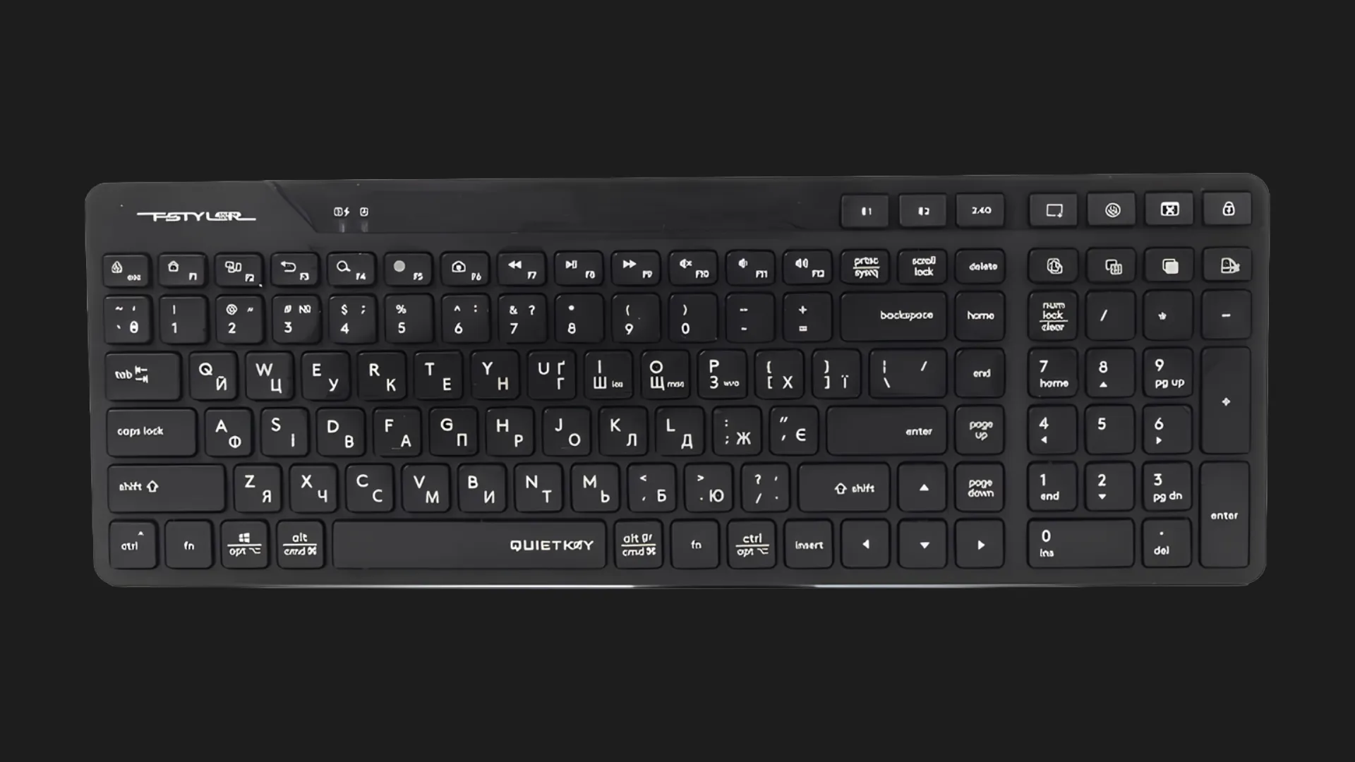 Клавіатура бездротова A4Tech FBK27C AS (Black)