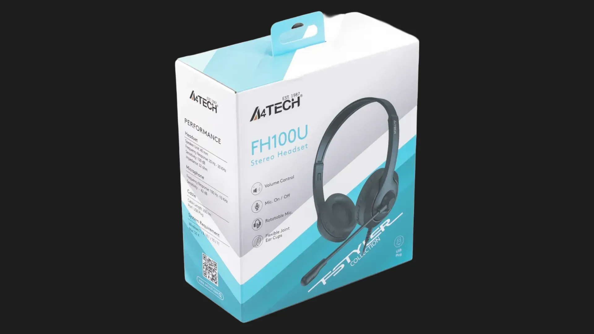 Гарнитура USB A4Tech FH100U (Stone Black)
